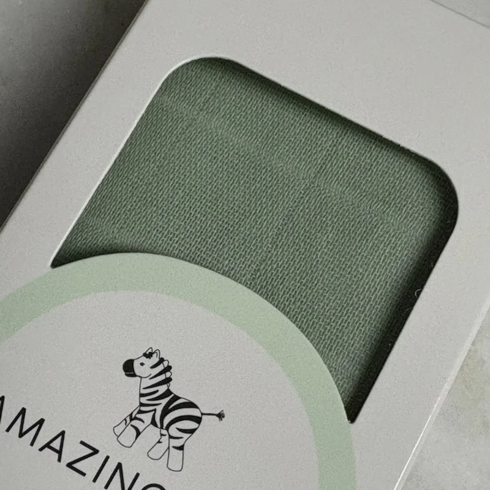 Amazing Baby Green Muslin Swaddle - Picture 2 of 4